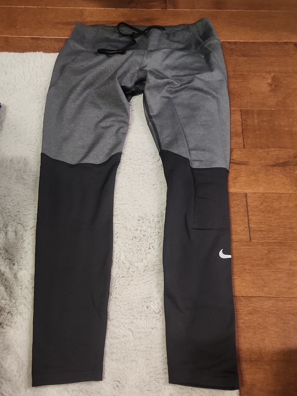 Womens Nike Dryfit Two-Tone Black and Gray Leggings